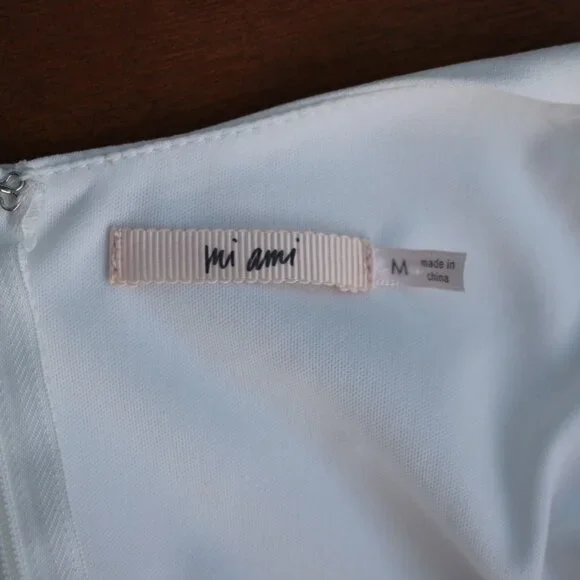 Francesca's Mi Ami Women's White Sleeveless Lace Bodice Jumpsuit Romper Medium - Picture 15 of 15